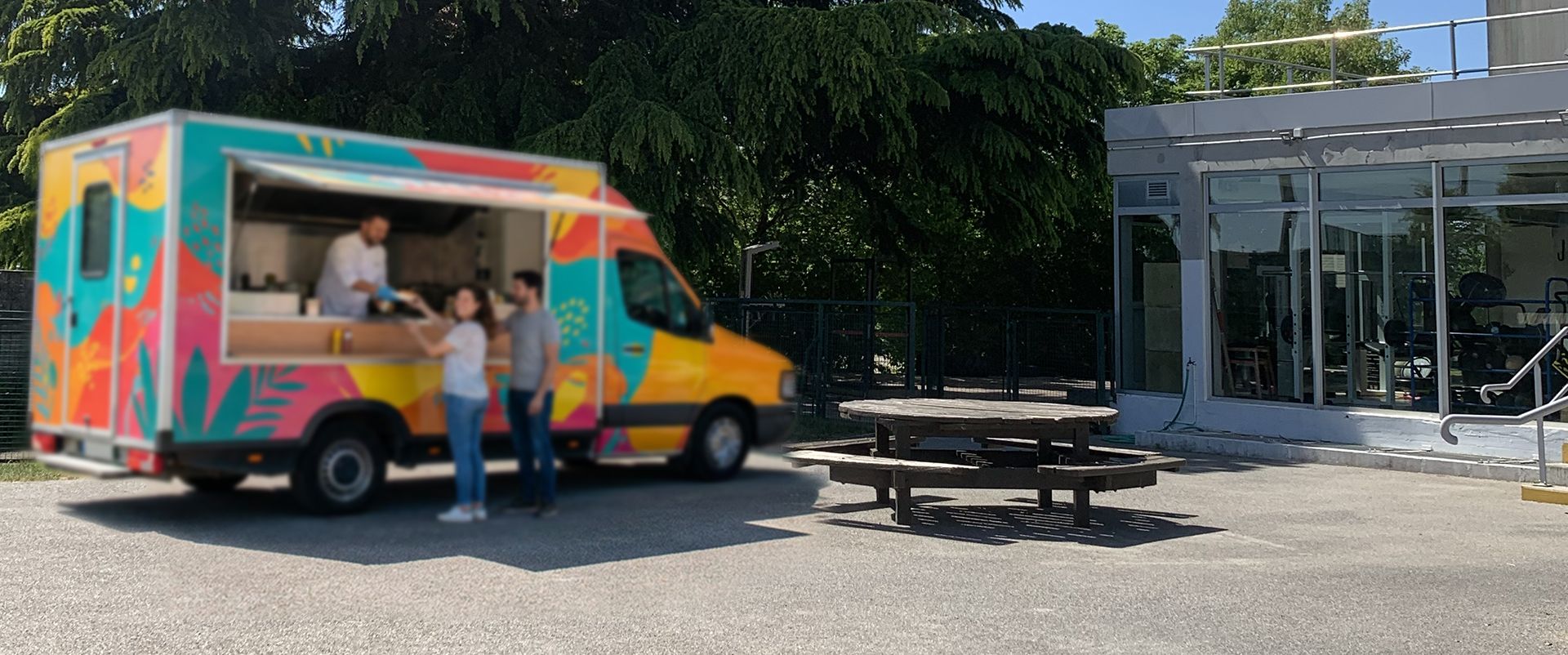 Food truck au sein de la piscine de Melun
