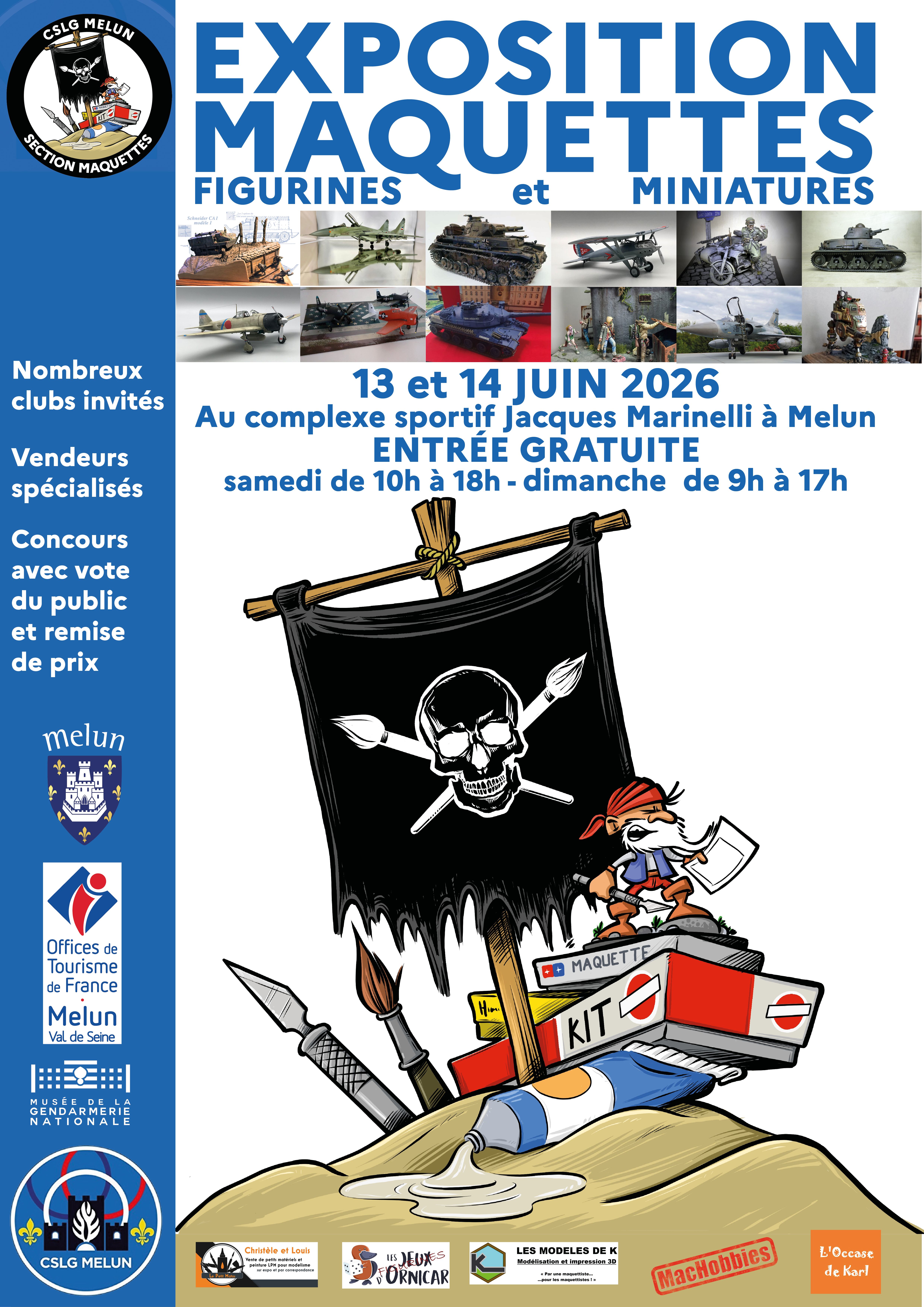 CSLG affiche exposition maquettes 13 et 14 06 2026