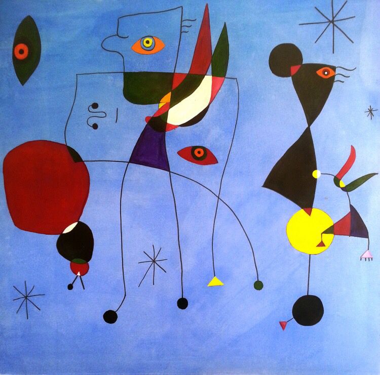 Femmes-et-oiseau-dans-la-nuit---Miro