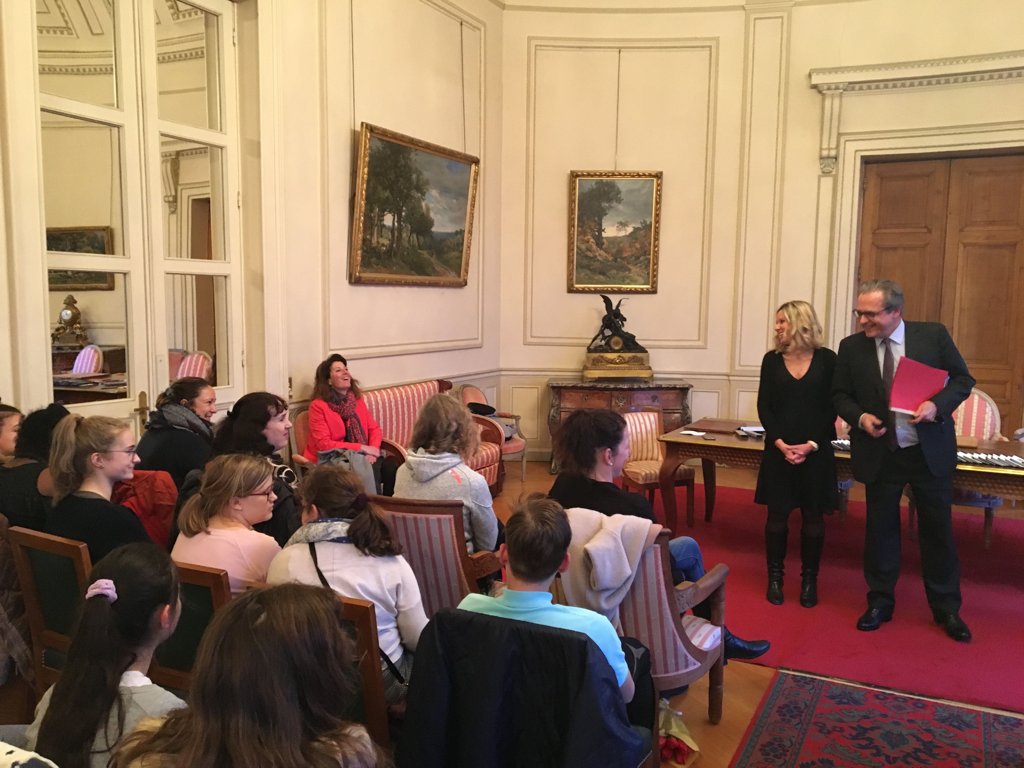 Discours du Maire de Melun Louis Vogel suivi de celui de Chrystelle Marosz-Collet